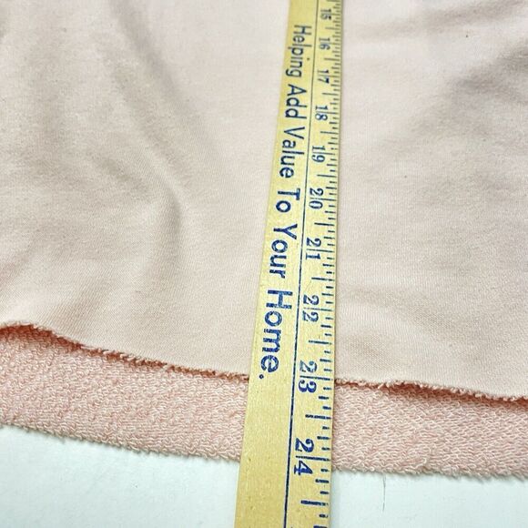 Aerie Sunday Soft Lace Up sweatshirt Pink Women's Medium High Low Raw Hem - Picture 11 of 12